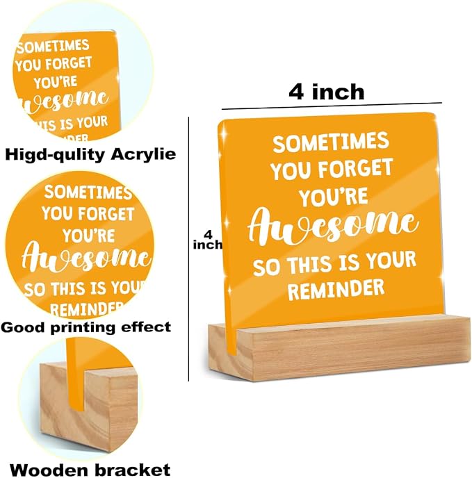 Motivational Reminder Quotes Desk Decor Acrylic Sign, Inspirational - Image 2