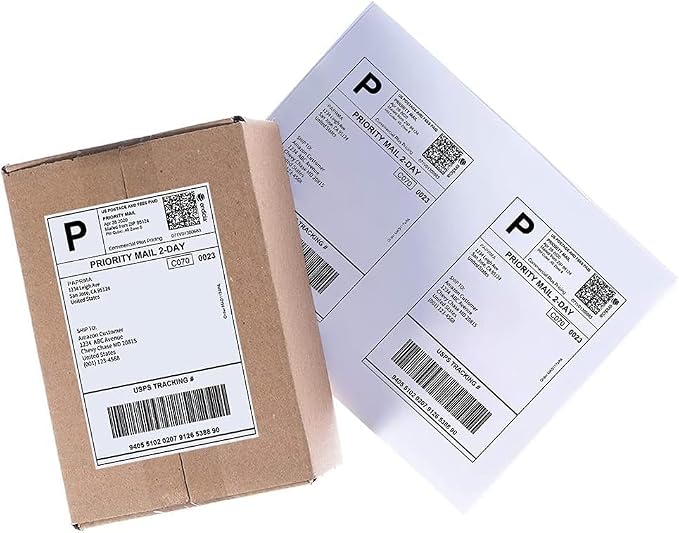 Half Sheet 8.5x5.5inch Shipping Mailing Label 200 Counts, 2 Labels Per Sheet - Image 7