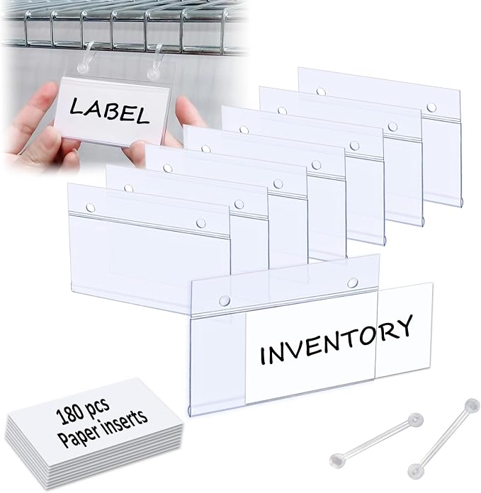 ChanQnTon Plastic Shelf Label Holders, Price Tags, Shelf Tags by ChanQnTon