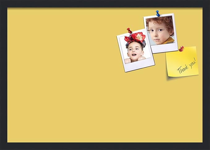 PinPix 26x18 Inch Cork Bulletin Board. This Decorative Framed Pin Board Comes with Honey Pastel Design and a Satin Black Frame. Ideal for Home Office Decor or Message Board (PinPix-1810)-DeskLoop Office