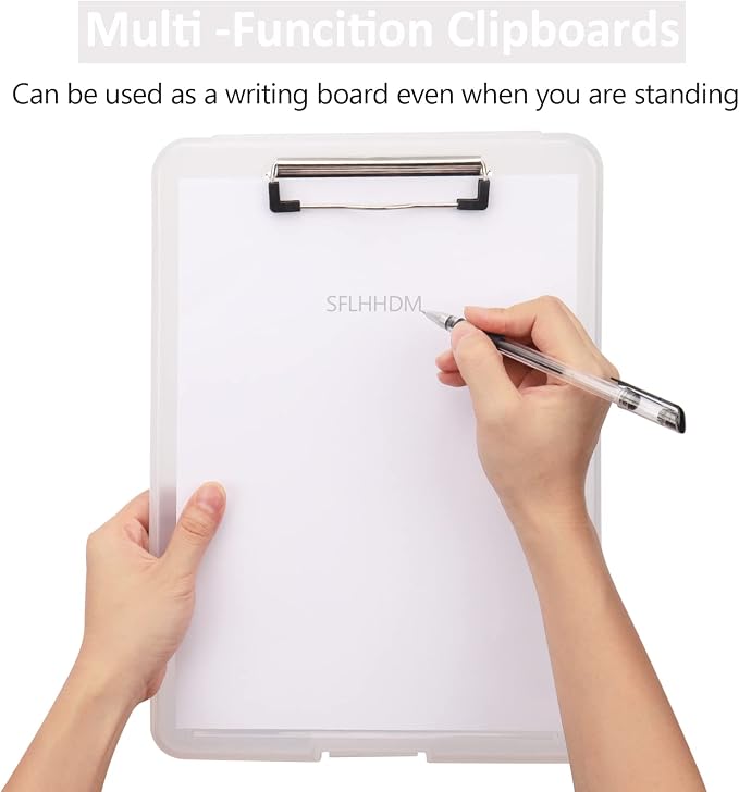Clipboard with Storage, Storage Clipboard with Clip, Clipboards Foldable - Image 6