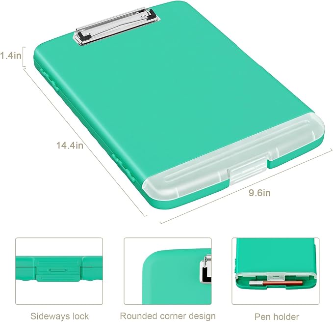 Piasoenc Clipboard with Storage, 8.5 x 11 Organization Box with Pen Holder and - Image 3