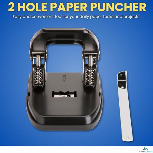 1InTheOffice 2 Hole Punch, Paper Puncher, Low Force Required, Jam Resistant - Image 3