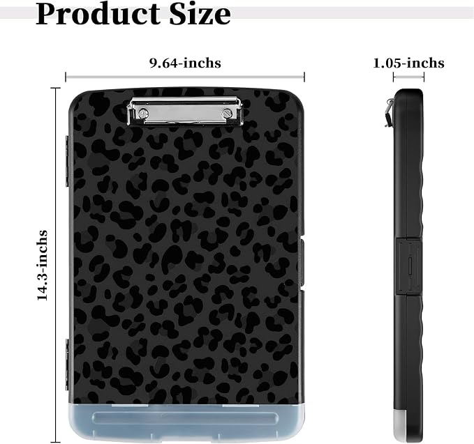 Clipboard with Storage, Heavy Duty Plastic Nursing Clipboard Foldable, High - Image 2