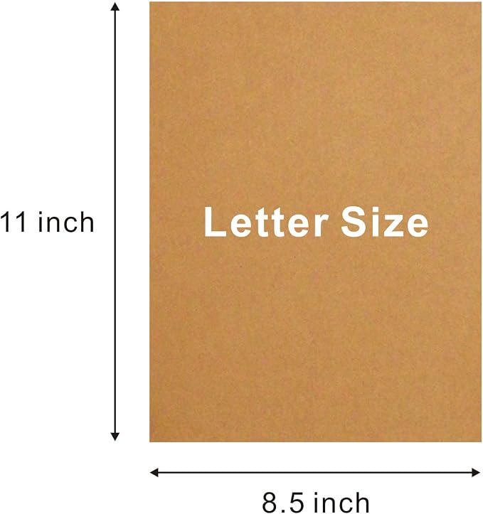 COLOURFUL US 120 Sheets Kraft Paper Letter Sized 120 GSM Brown Stationery Paper - Image 2
