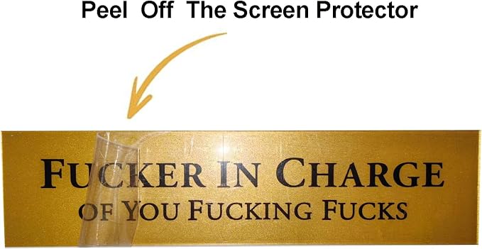Fucker in Charge Desk Nameplate Sign - Image 6
