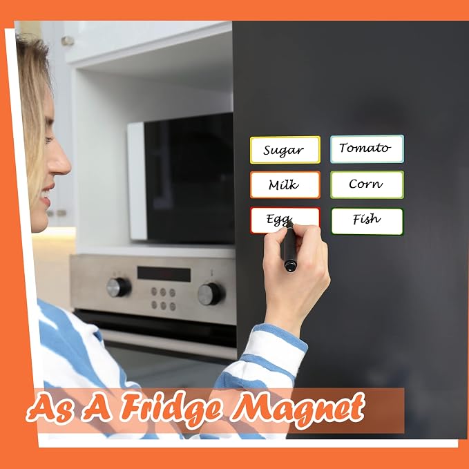 Yexiya 480 Pcs Magnetic Dry Erase Labels, Reusable Blank Strips - Image 7
