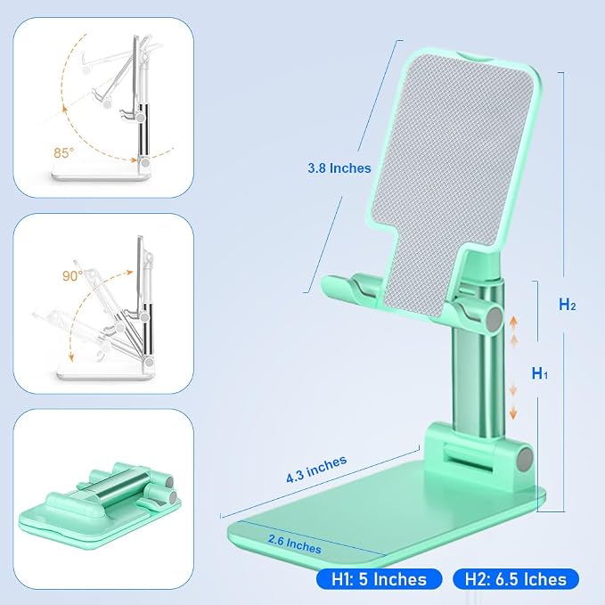 Phone Stand for Desk, Cell Phone Holder Cute Smart Cellphone Stand Foldable - Image 4