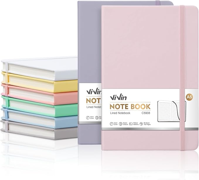ViVin Lined Journal Notebooks for Professional Office Work, 192 Pages, Medium by ViVin