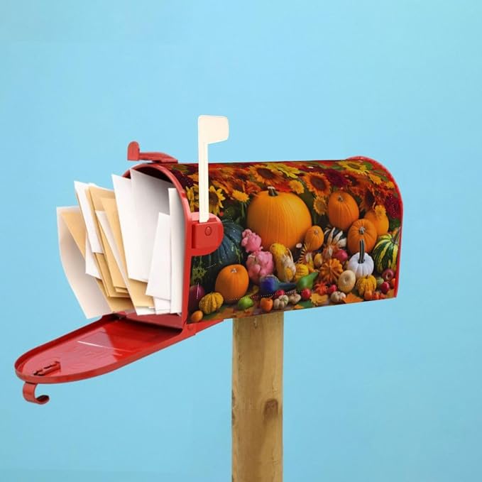 Fall Pumpkin Welcome Magnetic Mailbox Cover, Mailbox Wrap Decorative - Image 6