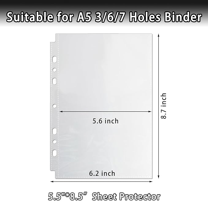 40 Pack Sheet Protectors 5.5x8.5 Inch, 80 Pockets Photocard Sleeves - Image 2