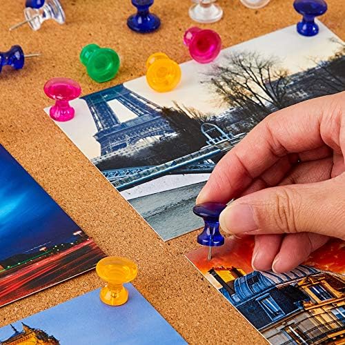 Outus 60 Pcs Giant Push Pins Jumbo Tacks 1/1.8inch Plastic Head - Image 7