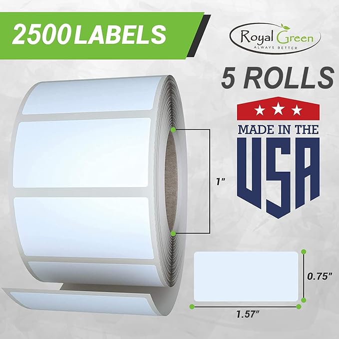 Small Color-Coding Label Roll 40mm x 19mm, 5 Rolls- 2500-Pack, Rectangular - Image 2