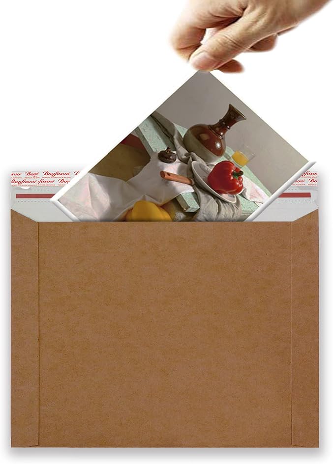Bonfasvo Rigid Mailers 30 Pack 9.5 x 12.5 inches Brown Self Seal Stay Flat Bulk - Image 3
