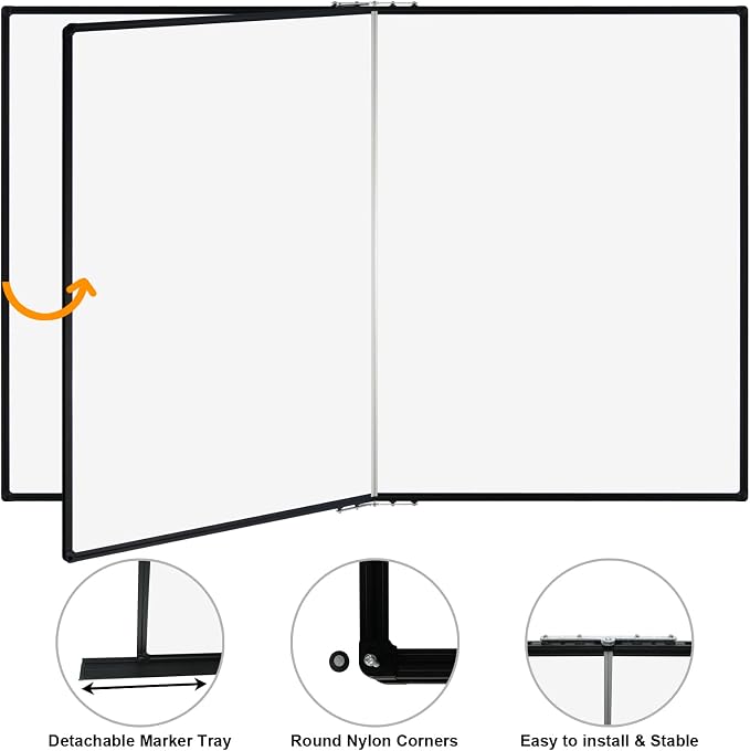 JILoffice Large Foldable White Board 60 x 48 Inches, Dry Erase Magnetic White - Image 3