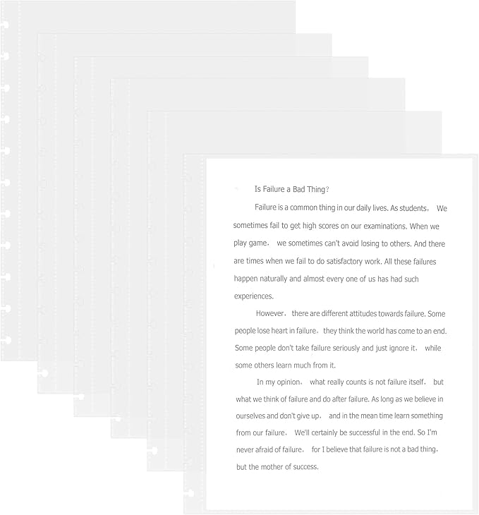 25 Piece Letter Size Sheet Protectors Clear Plastic Page Protectors for Discbound Holds Letter Size Discbound Binding Cover (25)-DeskLoop Office