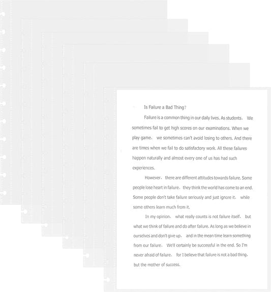 25 Piece Letter Size Sheet Protectors Clear Plastic Page Protectors for Discbound Holds Letter Size Discbound Binding Cover (25)-DeskLoop Office