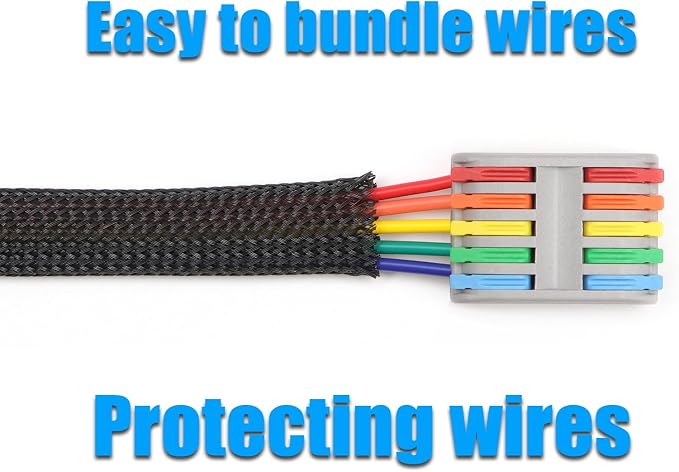 25ft PET Expandable Braided Cable Sleeve 1/2inch Pet Braided Cable Sleeve - Image 6