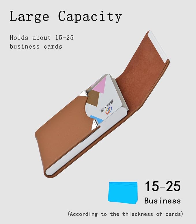 Business Card Holder with Ultra Slim Design, Business Card Case with Premium PU - Image 4