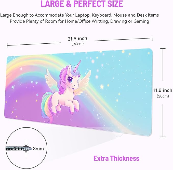 Mousepad Desk Mat Gaming Large Keyboard Cute Office Desktop Computer Laptop - Image 2