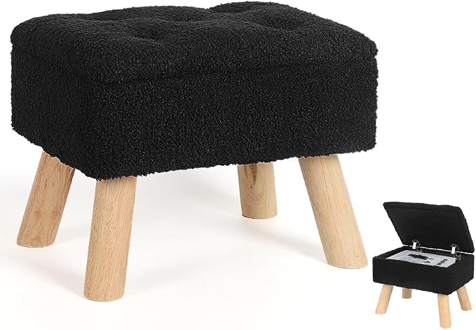 OGEMXU Storage Ottoman, Small Foot Stool Ottoman by OGEMXU