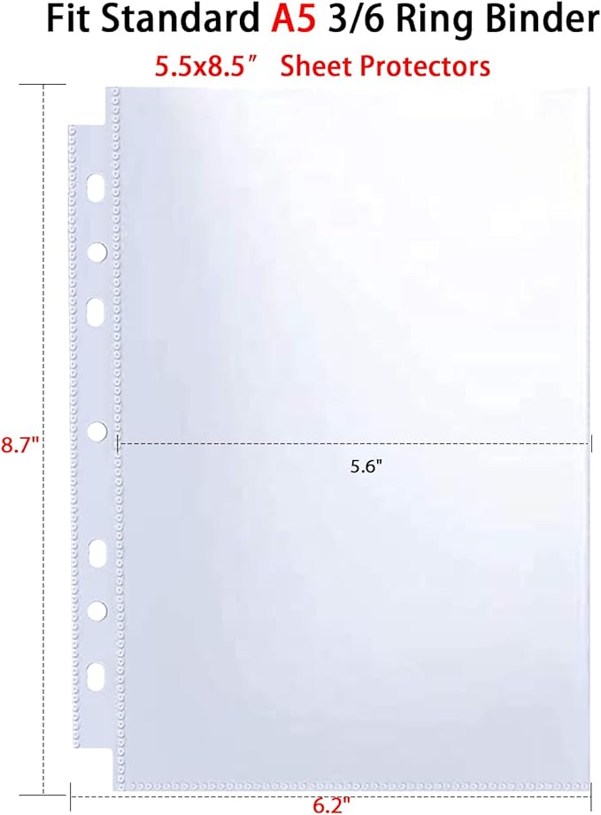 40 Pack 80 Pockets 5.5x8.5” Sheet Protector Sleeves - Image 4