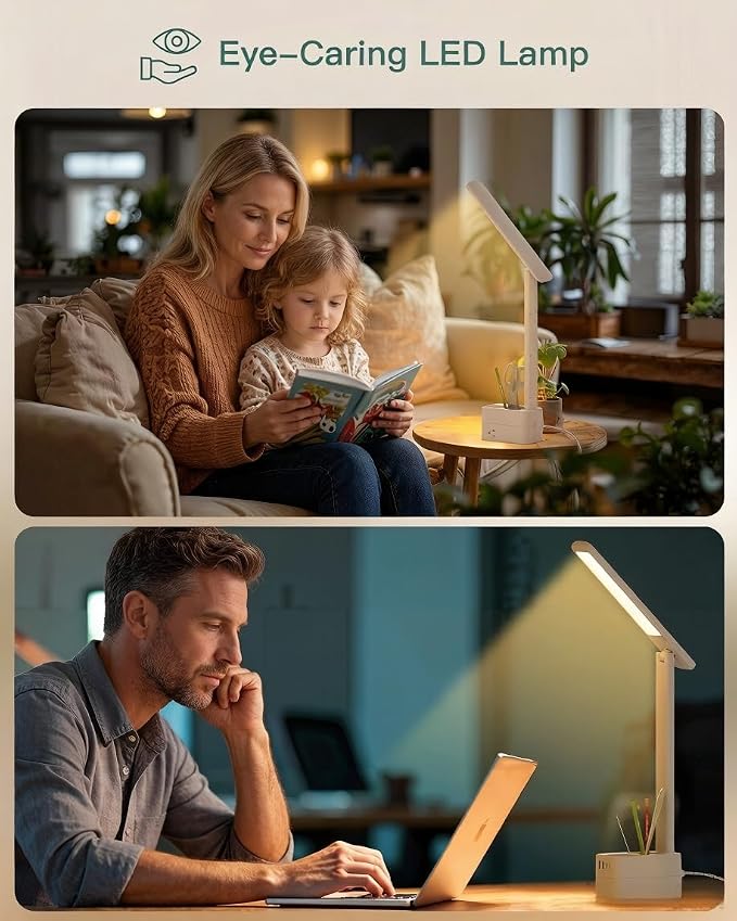 Addtam Desk Lamp with Pen Holder, LED Desk Lamps - Image 5