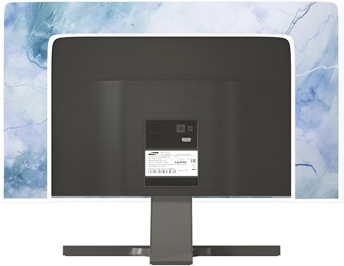 Baocicco Fashion Haze Blue Marble Computer Monitor Dust Cover 22, 25 Inch Full - Image 3