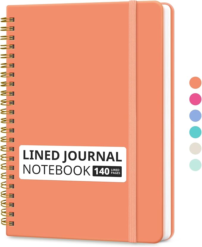 Taja Lined Spiral Journal Notebook by Taja
