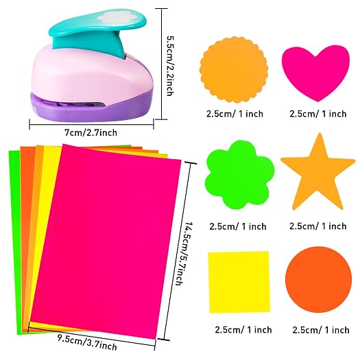 CHENGU 1 Inch 16 Pcs Craft Hole Punch Set - Image 2
