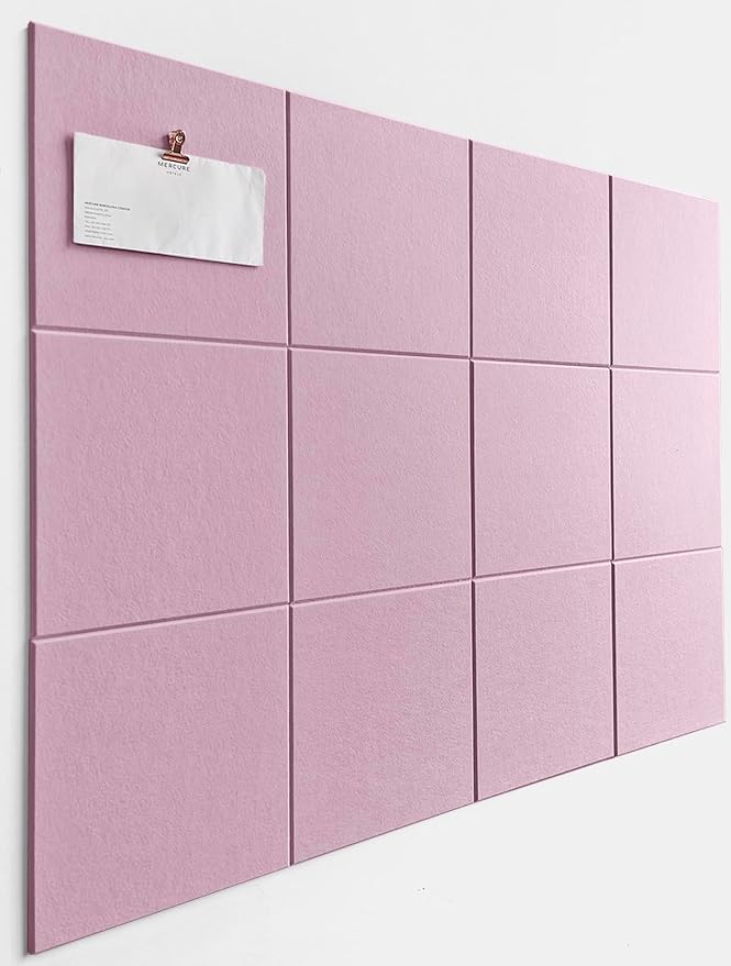 Felt Bulletin Board Tiles 12-Pack – Cork Board Alternative, Pin Board by DesignerManufacturerofInnovativeBulletinBoardSolutionsforHomeOffice