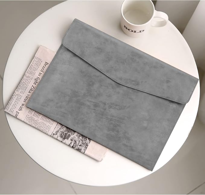 FYY File Folder, PU Leather A4 Document Holder File Organizer Filing Envelope - Image 6