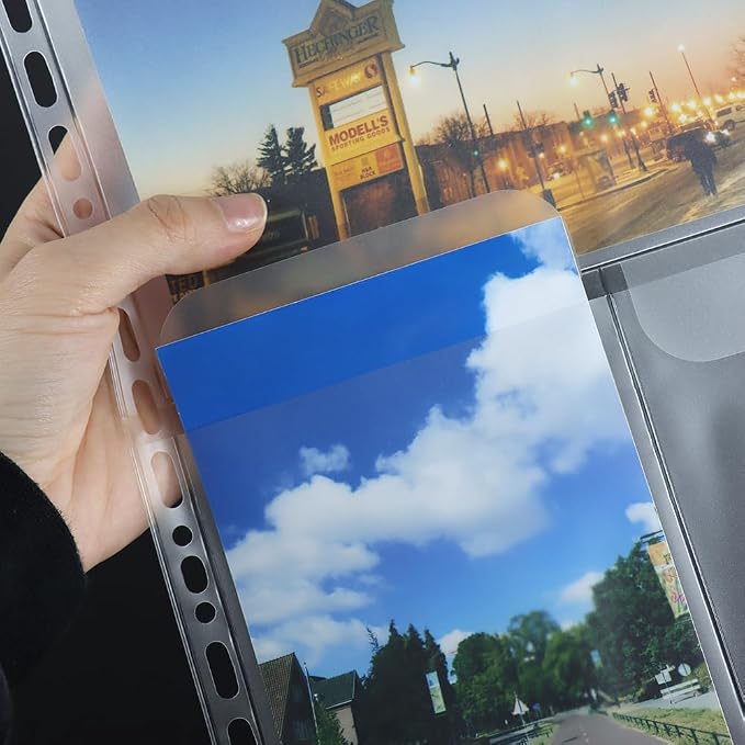 Mogoostry A4 Binder Pockets Zipperless Cash Envelopes 3 Pocket Binder Sleeves - Image 4