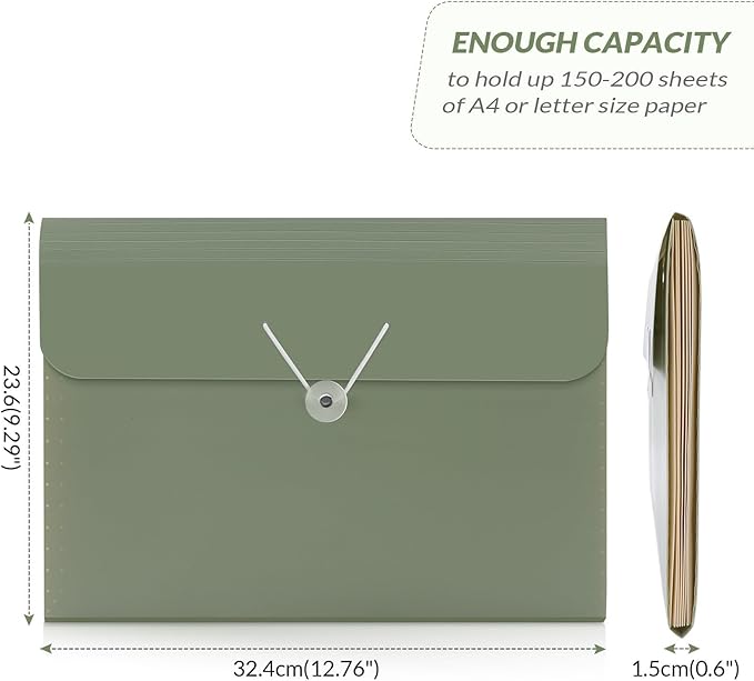 SKYDUE Accordion File Organizer, Expanding File Folder - Image 3