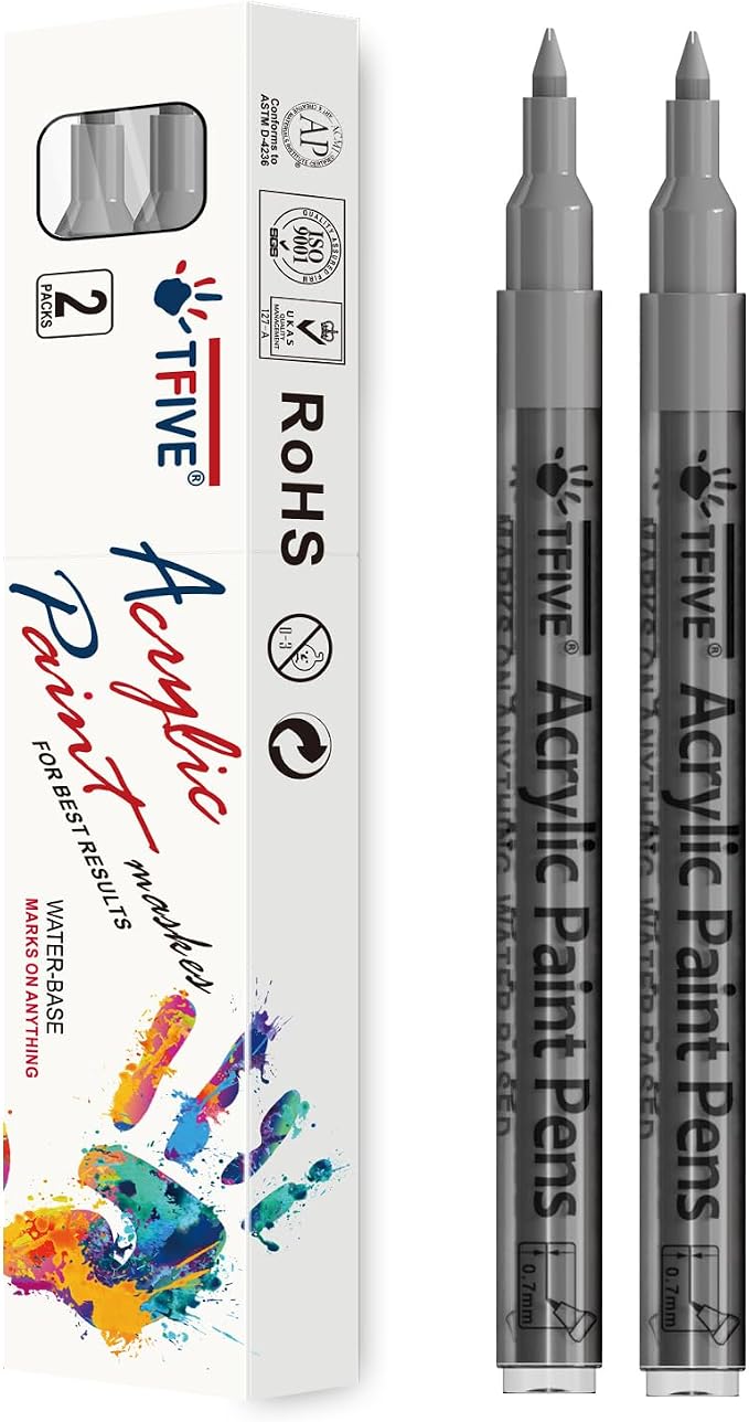 Silver Paint Marker Pens by TFIVE%C2%AE