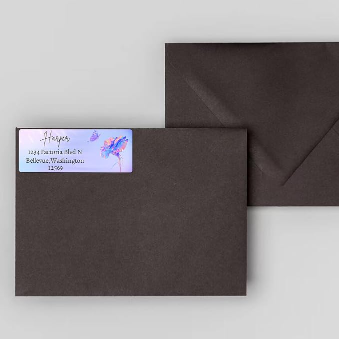 LINMAGCO Personalized Return Address Labels Gold 500 Pcs Mail Labels - Image 7