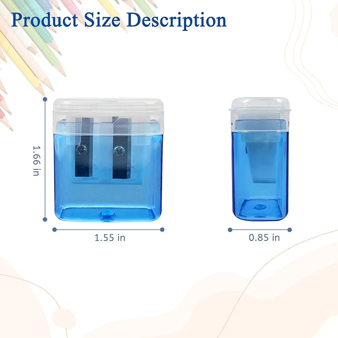 ZUFECY 6 Pack Dual Hole Pencil Sharpener - Image 2