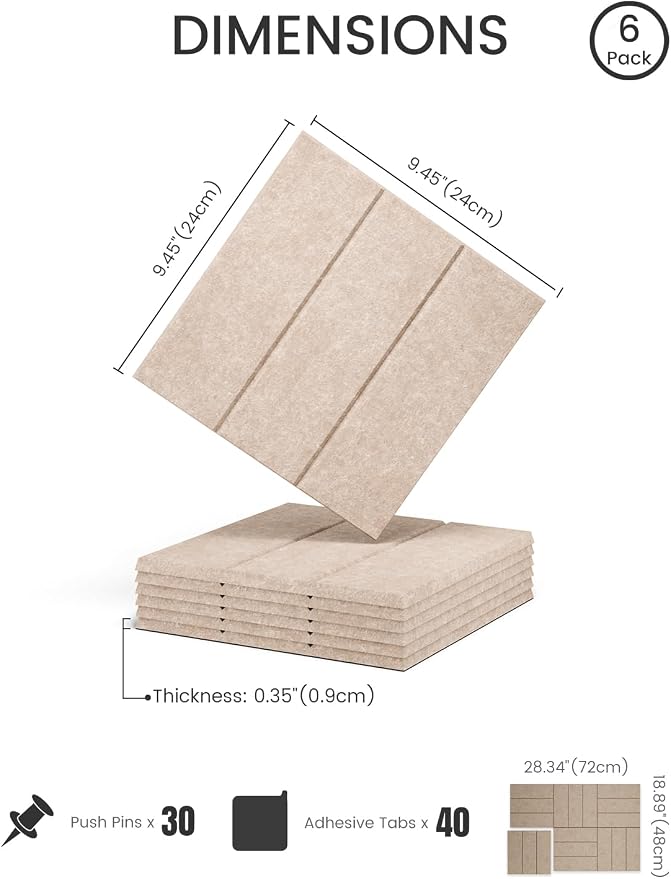 Felt Bulletin Board Tiles -28"x18" - Image 2
