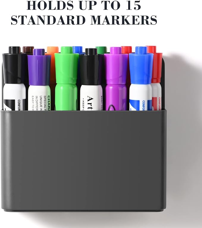 Lidwot Grey Strong Magnetic Dry Erase Marker Holders - Image 2