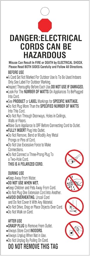 Amazon Basics 3-Prong Indoor Rectangle Extension Cord Power Strip, Flat Plug, Grounded 13 Amps, 1625 Watts, 125 VAC, 2-Pack, 3 ft, White-DeskLoop Office