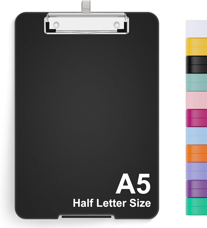 Hongri A5 Clipboard with Storage, Metal Retractable Pen Holder, 6 x 9'' Nursing by Hongri