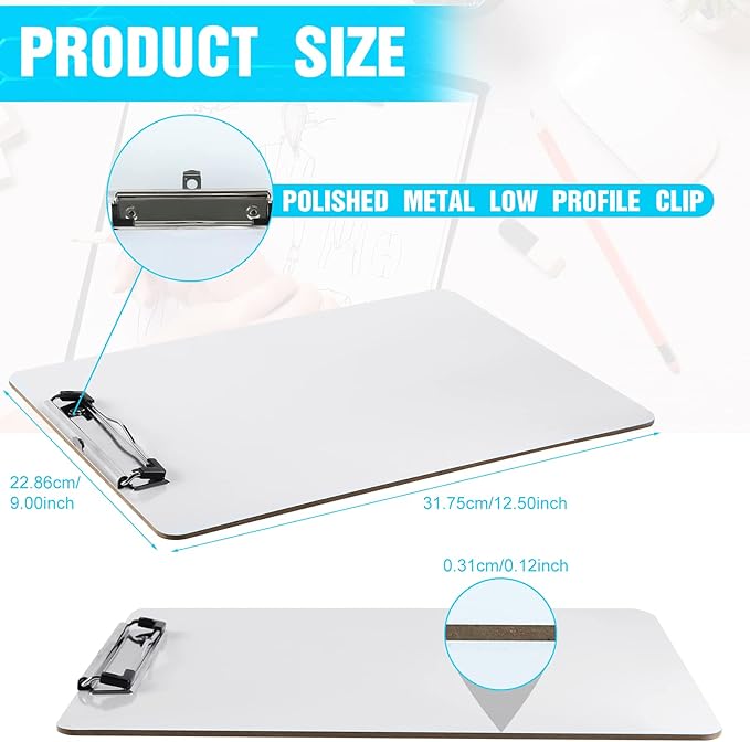 Dry Erase Clipboards, HERKKA 32 Pack Hardboard Office Whiteboard Clipboards Low - Image 2