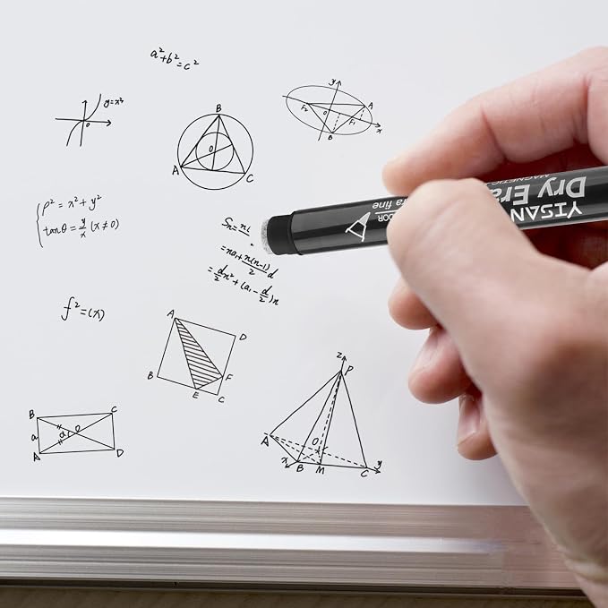 YISAN Black Dry Erase Markers Ultra Fine Tip, 0.7mm Extra Fine Point, Low Odor - Image 3