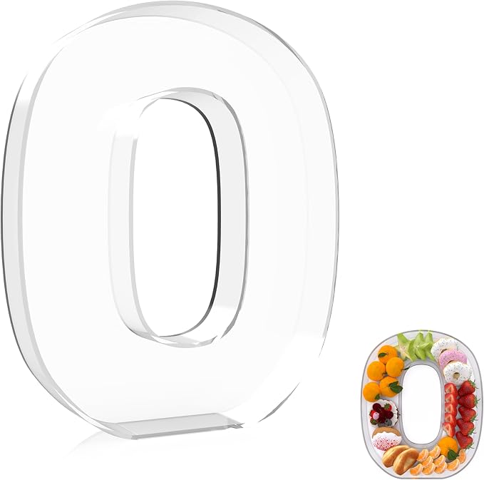 13.8" Extra Large Acrylic Letter Charcuterie Board Box, Reusable Fillable by RUFHVTY