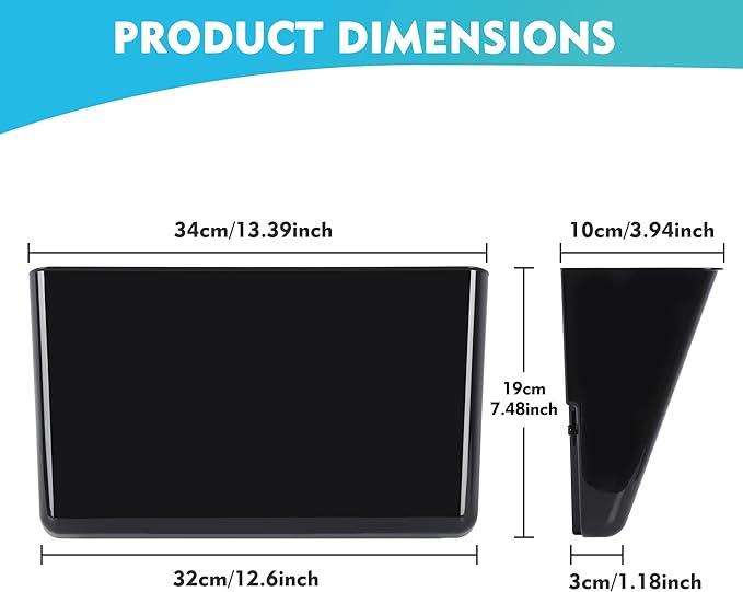 EASEPRES 3 Pack Black Plastic Single Pocket Hanging File Organizer, Wall Mount - Image 2