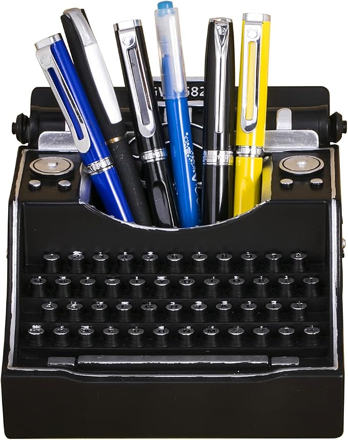 Retro Typewriter Pen Holder Desk Organizers - Image 3