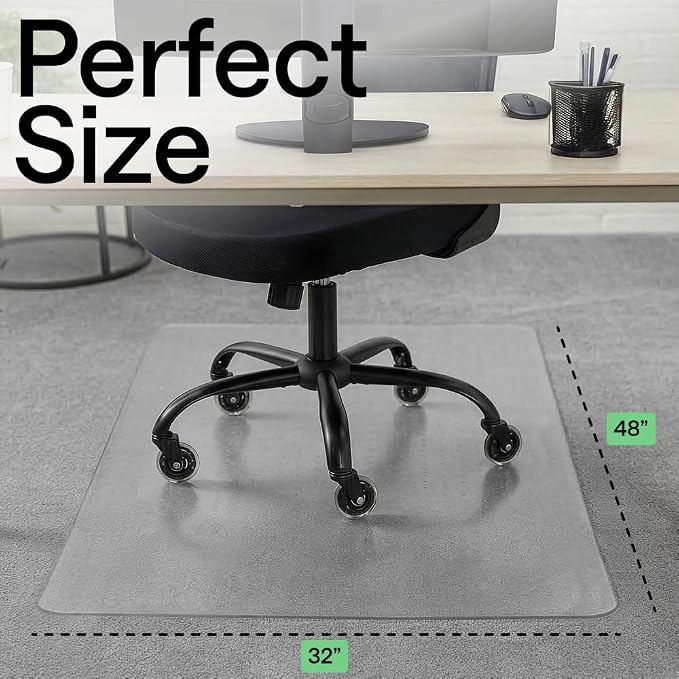 GORILLA GRIP Slip Resistant Clear Office Chair Mat - Image 6