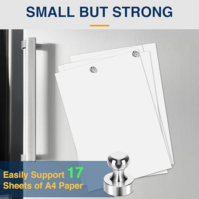 MIKEDE Whiteboard Magnets, Small Neodymium Refrigerator Magnets Office - Image 4