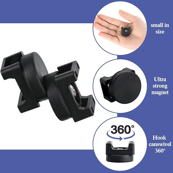 Yookeer 12 Pcs Magnetic Zip Tie Mount Base Black Magnetic Cable Clips Wire - Image 3