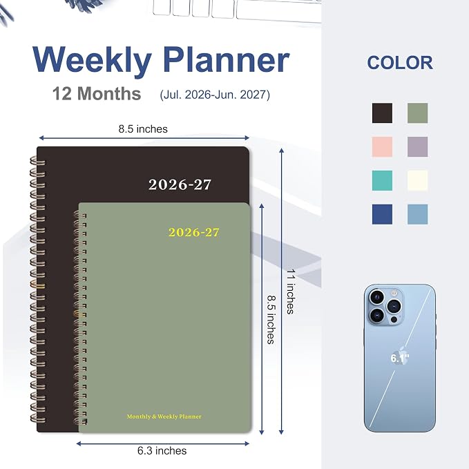 Planner 2026-2027, Weekly and Monthly Calendar Planner, JUL 2026 - Image 2
